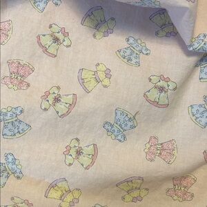 Pastel Baby Dress Print Cotton Crib Sheet